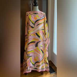 EMILIO PUCCI Pink/Multicolour Abstract Beach Dress